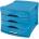Esselte Шкаф за документи, пластмасов, 4 чекмеджета, ESSELTE "Europost", Vivida blue 623961 (623961)