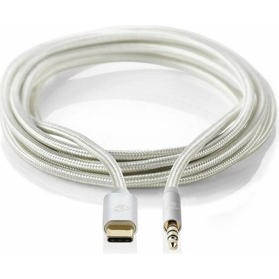 Nedis CCTB65940AL10 USB-C/USB 2.0 adaptér/ USB-C zástrčka - 3,5 jack mm zástrčka 1m stříbrný