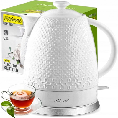 Bouilloire céramique 1,5l Maestro MR-073 1200W blanc main image 1