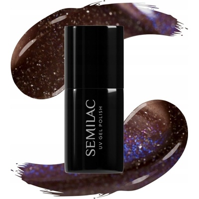 SEMILAC 827 AI Brown Galaxy Flash Magnetický hybridní lak na nehty