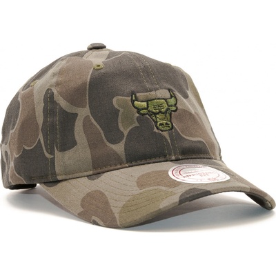 Mitchell & Ness Camo Slouch Chicago Bulls Green Camo Strapback camo camo