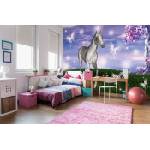 DIMEX ART Самозалепваща се флизелинова фототапета еднорог на поляната 375 x 250 см