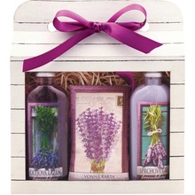 Bohemia Herbs Lavender sprchový gel 100 ml + olejová lázeň 100 ml + vonný sáček dárková sada