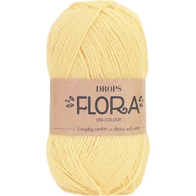Příze DROPS Flora uni colour 26 - limonáda