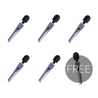 Black & Silver Black and silver dexter massage wand 5+1 free