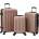 vidaXL Куфар 3 pcs Розово злато 50 x 31 x 78 см ABS пластмаса (42006241)