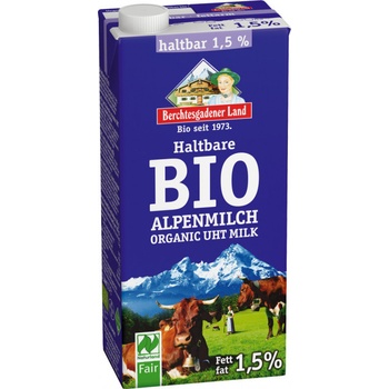 Berchtesgadener Land Bio Alpské plnotučné mlieko UHT 3,5% 1 l