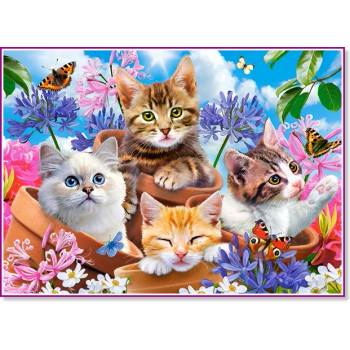 Image 1 of Castorland Пъзел Castorland от 120 части - Котета и цветя (В-13524-1)