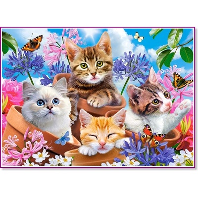 Castorland Пъзел Castorland от 120 части - Котета и цветя (В-13524-1)