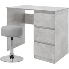 ML-Design Stôl ML-Design s taburetkou, 90x76x50 cm, sivý, z lisovanej dosky