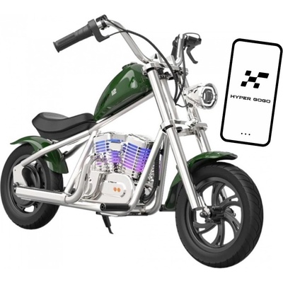 Hyper Gogo Pioneer C12 APP Detská el. motorka zelená