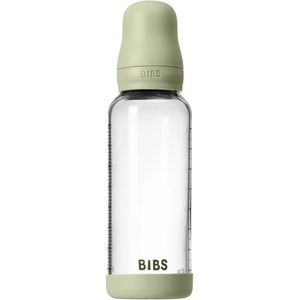 BIBS Baby Glass Bottle Round Latex шише против колики Sage