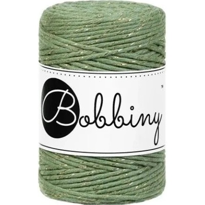 Bobbiny Macrame cord - (1,5mm) Bobbiny - Macrame cord - (1,5mm): Golden eucalyptus green