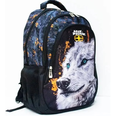 GIM Ученическа раница gim no fear white wolf