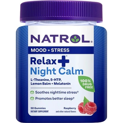 Natrol Relaxia Night Calm, горски плодове, 50 желирани таблетки, Natrol (7263)