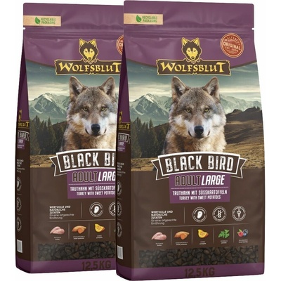 Wolfsblut Black Bird Large Breed 2 x 12,5 kg