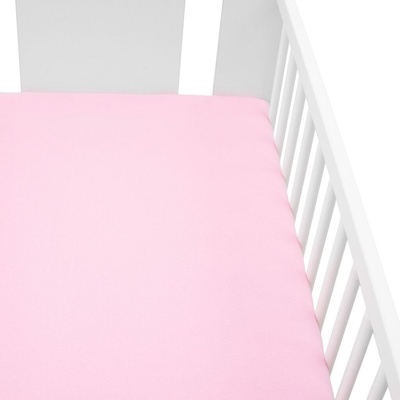 NEW BABY Prostěradlo z žerzeje růžové 60x120