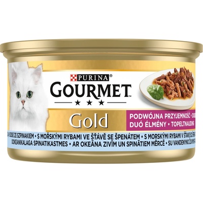Gourmet Gold mořské ryby se špenátem v omáčce 85 g – Hledejceny.cz