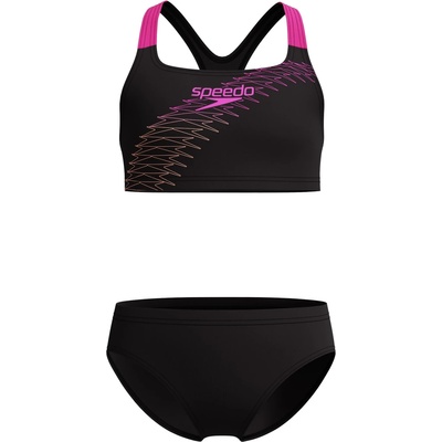 Speedo Детски комплект бикини Speedo Kid's Medley Logo 2 Piece Bikini - Flare Pink - размер 116 (EU) (750-2432-0111)