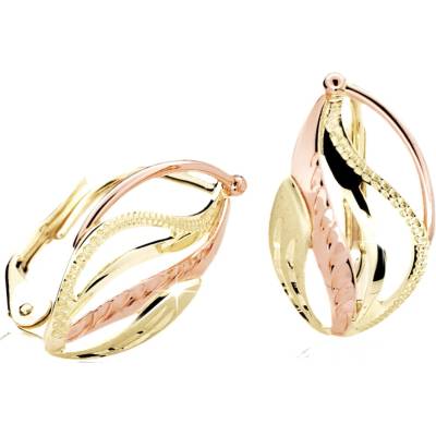 Cutie Jewellery - gold Zlaté ručně porývané náušnice M417