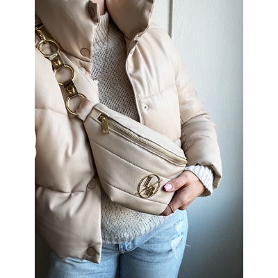 Laura Biaggi prešívaná crossbody kapsička DX-KB82-beigePRES Béžová