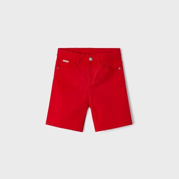 Mayoral Къси памучни панталони 5 джоба за момче в червено Майорал