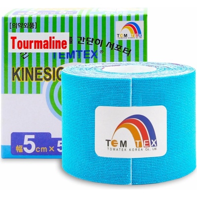 Temtex Tourmaline kinesiotape modrá 5 cm x 5 m