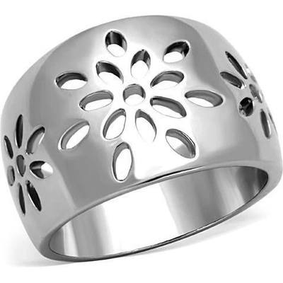 Šperky4U Ocelový prsten s květinovým motivem AL 0121