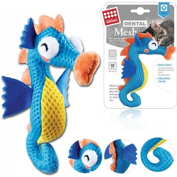 GiGwi kočičí hračka Dental Mesh mořský koník 15 x 10 x 3 cm