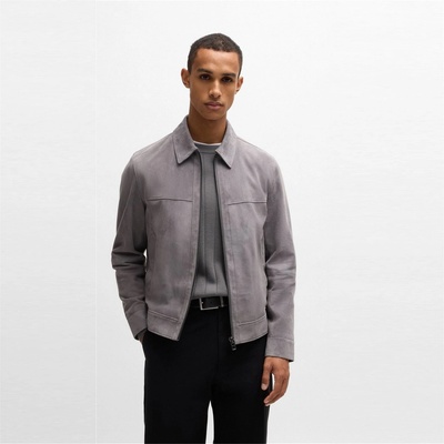 Boss Яке Boss Men's H-Malbano5 Leather Jacket - Dark Grey 029