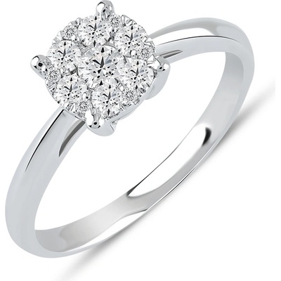 Lillian Vassago Zásnubní briliantový prsten z bílého zlata LLV59 DR070W