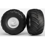 Traxxas колело 2.0/3.0", диск сатенен хром, гума Terra Groove (чифт)