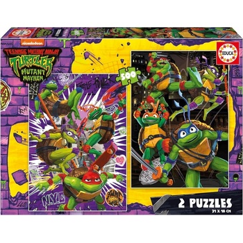 Educa Пъзел, Educa, Костенурките Нинджа, Пъзел 2×500 части (EDU19916)