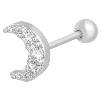 ORNAMENTI Piercing se zirkony silver OOR300111