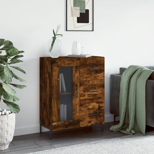 vidaXL Сайдборд, опушен дъб, 69, 5x34x90 см, инженерно дърво (828057)