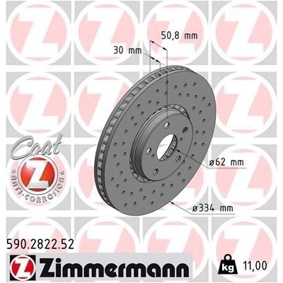 Brzdový kotúč (cena za 1ks) ZIMMERMANN 590.2822.52