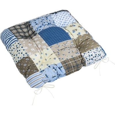 Bellatex Adela prešívaný Patchwork modrá, 40 x 40 cm