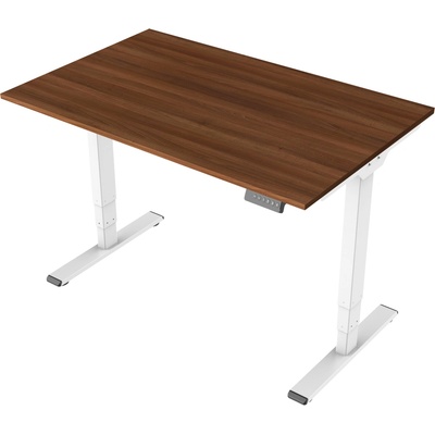Delso Výškovo nastaviteľný stôl MIDJUSTER 70 x 120 cm orech / biela