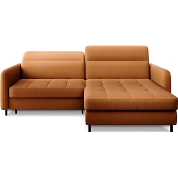 Eltap Жълт кадифен разтегателен ъглов диван с място за съхранение (десен ъгъл) Gomsi - ELTAP (CO-GOM-RT-45MAN)