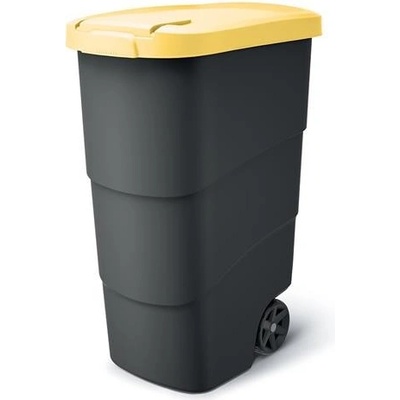 Prosperplast Wheeler 90 l antracit so žltým vekom NBWB90-120C