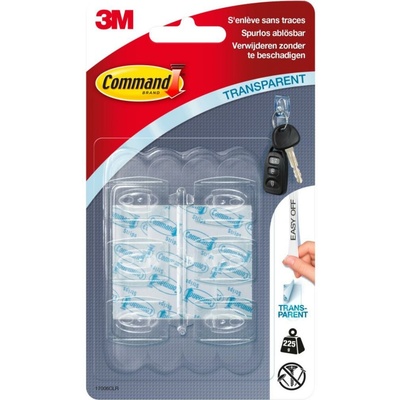 3M Samolepiaci háčik Command Mini - transparentný, 6 ks