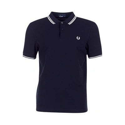 Fred Perry polo s krátkými rukávy SLIM FIT TWIN TIPPED modrá