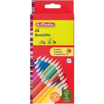 Herlitz Trio лакиран комплект от 24 цветни молива 10412039 (10412039)