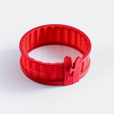 coox Кръгла форма за тарт, киш или пай coox с порцеланова основа - Ø12 см - червена (coox 1617-301)