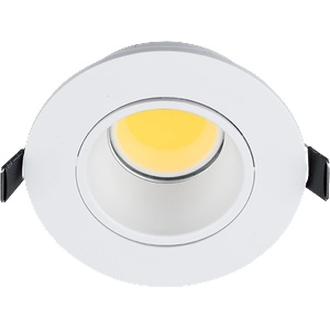 ELMARK Led ПЛАСТМАСОВА КРЪГЛА ЛУНА cob 7w 2700-3000k БЯЛ (92r107ww/w)