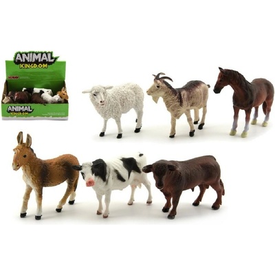 Teddies Zvířátka domácí farma plast 12 cm 12 ks v boxu