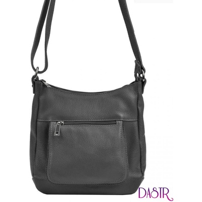 Patrizia Piu kožená crossbody dámská kabelka tmavě šedá
