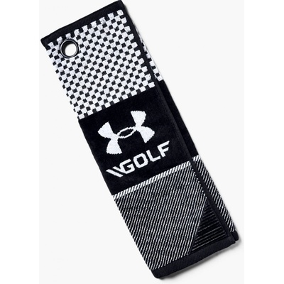 Under Armour Uterák na golf Uterák UNDER ARMOUR Bag Golf Towel Black/White Čierno-biela froté 52 x 17 cm 1325610-001