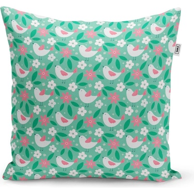 Sablio Vankúš Kvetiny a vtáčiky 50x50