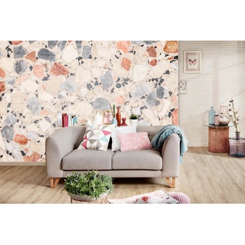 DIMEX ART s. r. o Самозалепваща се флизелинова фототапета текстура на терацо под 375 x 250 см